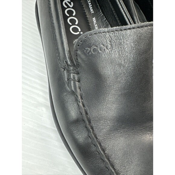 Ecco Men’s Leather Driving Loafers Moc Toe Walking Shoes Arch Support Black 42 - Picture 13 of 13